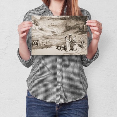 Plakat metalowy Les Demoiselles Courbet Prezent