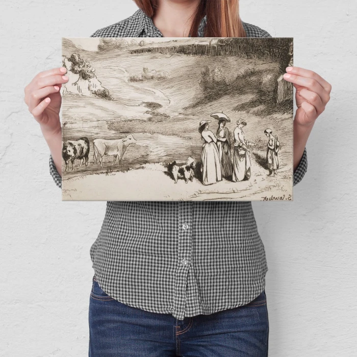 Poster metal Les Demoiselles Courbet gift