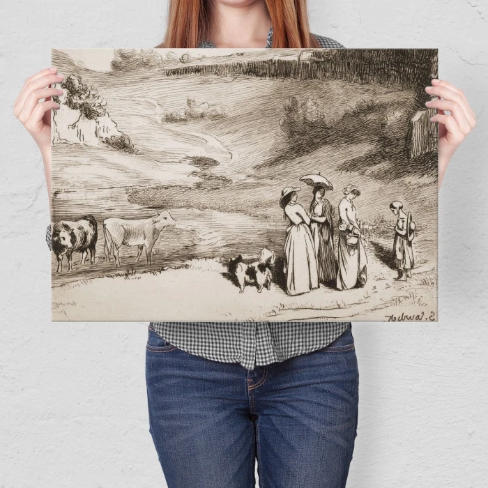 Poster metal Les Demoiselles Courbet gift