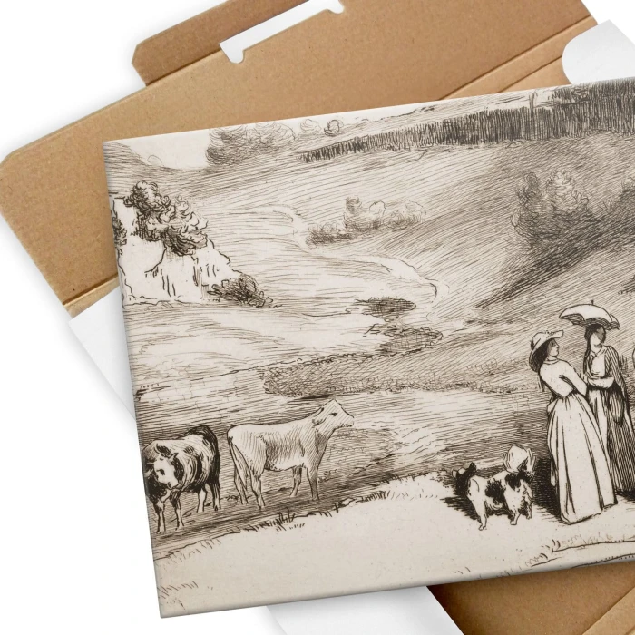 Plakat metalowy Les Demoiselles Courbet Prezent