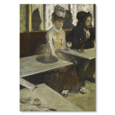 Plakat metalowy In a cafe Edgar Degas Prezent