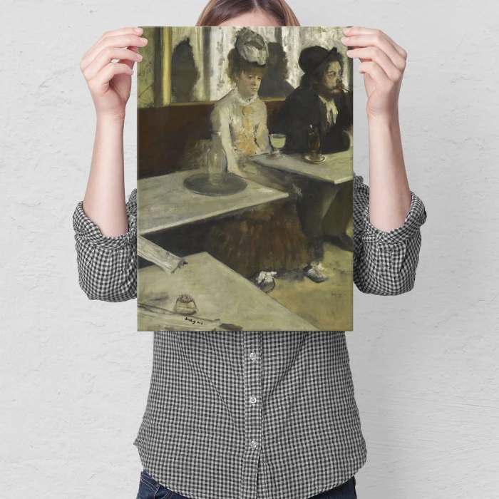 Plakat metalowy In a cafe Edgar Degas Prezent