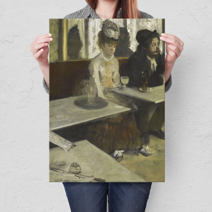 Poster metal In a cafe Edgar Degas gift
