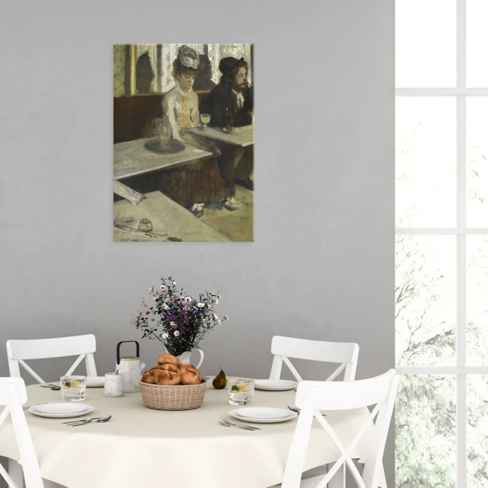 Plakat metalowy In a cafe Edgar Degas Prezent