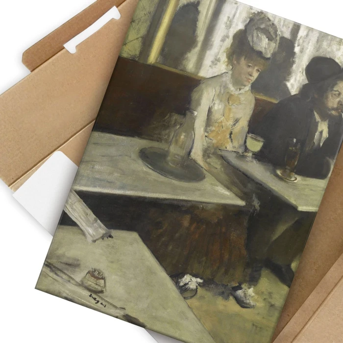 Plakat metalowy In a cafe Edgar Degas Prezent