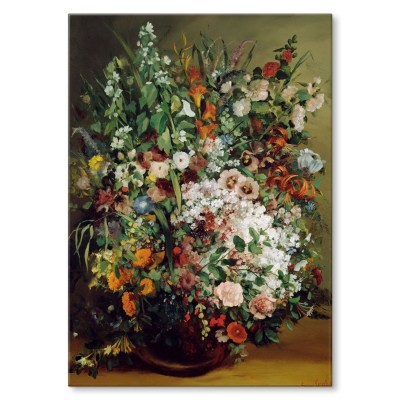 Poster metal Bouquet Gustave Courbet gift