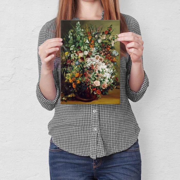 Poster metal Bouquet Gustave Courbet gift