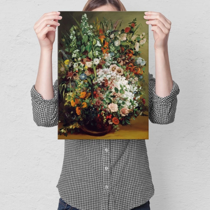 Plakat metalowy Bouquet Gustave Courbet Prezent