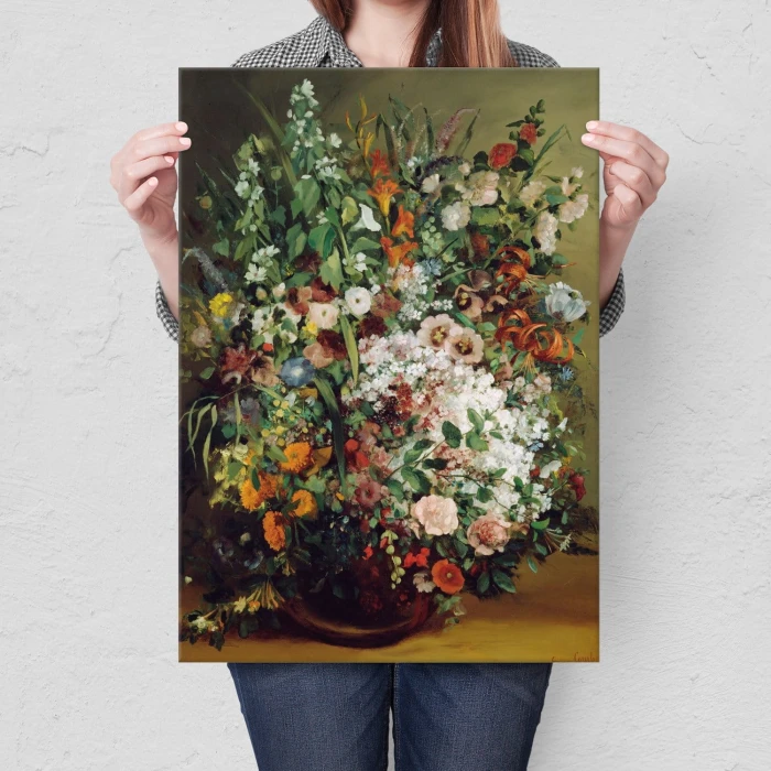 Poster metal Bouquet Gustave Courbet gift