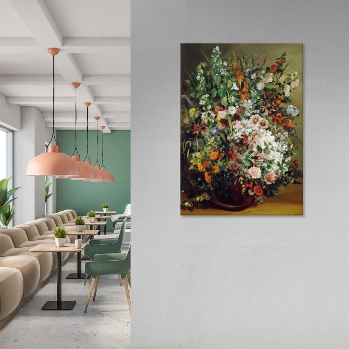Plakat metalowy Bouquet Gustave Courbet Prezent