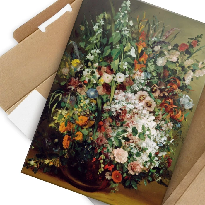 Poster metal Bouquet Gustave Courbet gift