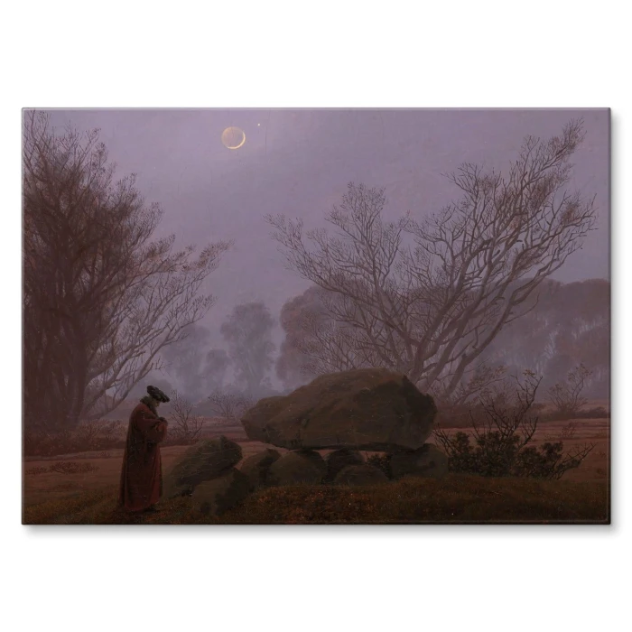 Poster metal Walk at dusk Friedrich gift