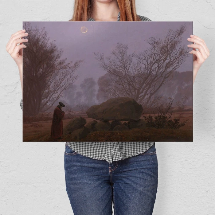 Poster metal Walk at dusk Friedrich gift