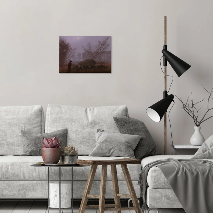 Plakat metalowy Walk at dusk Friedrich Prezent