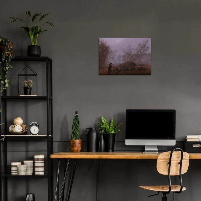 Plakat metalowy Walk at dusk Friedrich Prezent