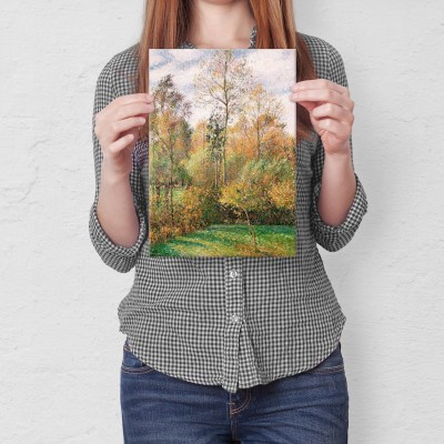 Plakat metalowy Autumn Poplars Pissarro Prezent