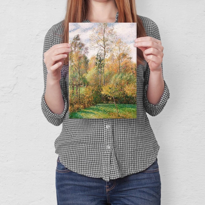 Poster metal Autumn Poplars Pissarro gift