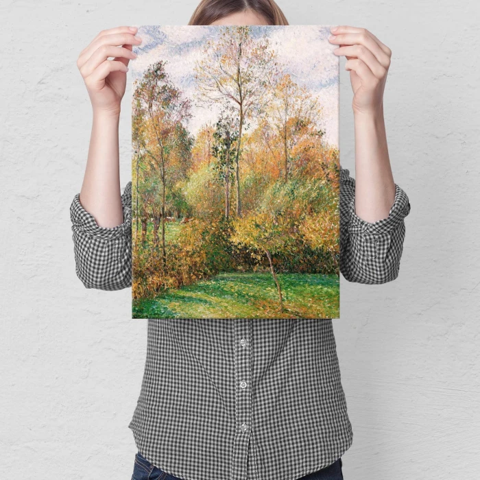 Poster metal Autumn Poplars Pissarro gift