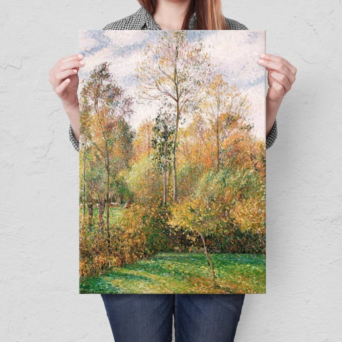 Poster metal Autumn Poplars Pissarro gift