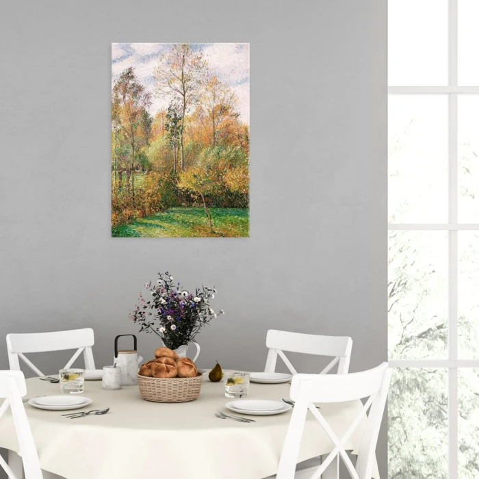 Poster metal Autumn Poplars Pissarro gift