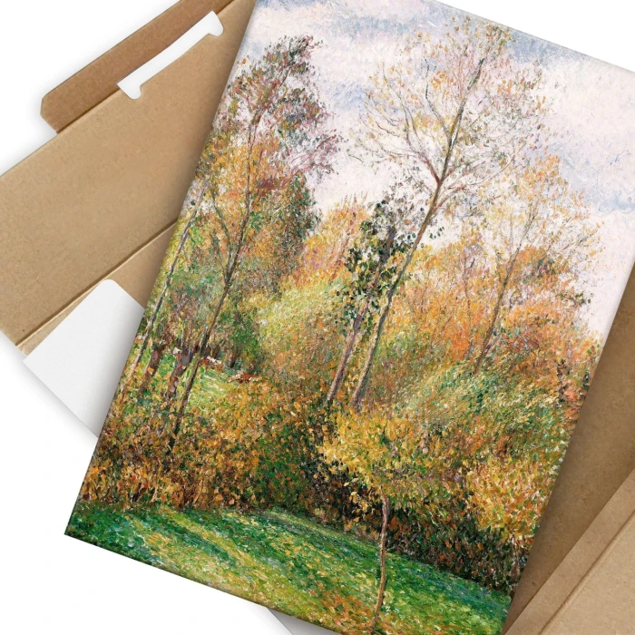 Poster metal Autumn Poplars Pissarro gift