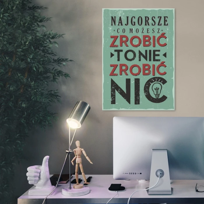 Poster metal Nie zrobić nic gift