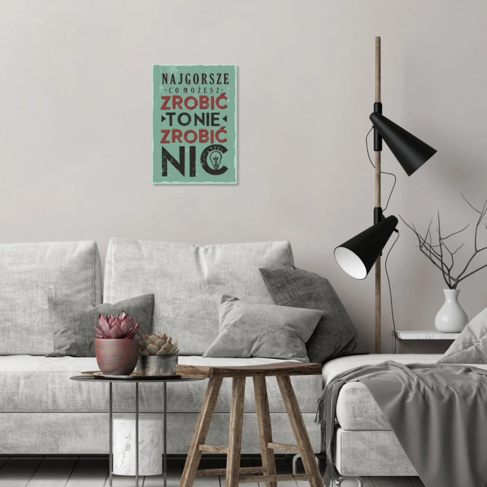 Poster metal Nie zrobić nic gift