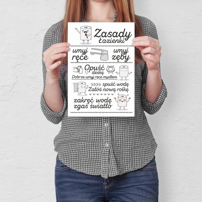 Poster metal zasady łazienki gift