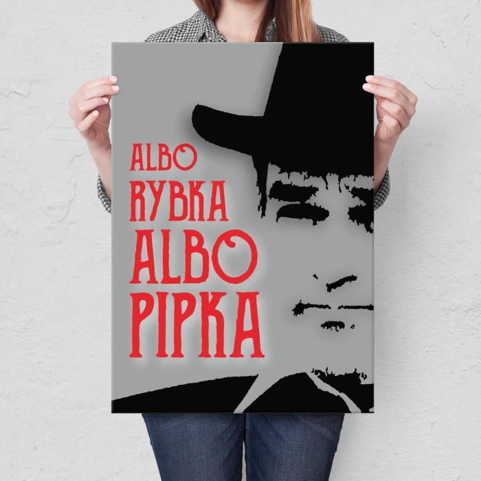 Plakat metalowy albo rybka albo pipka Prezent