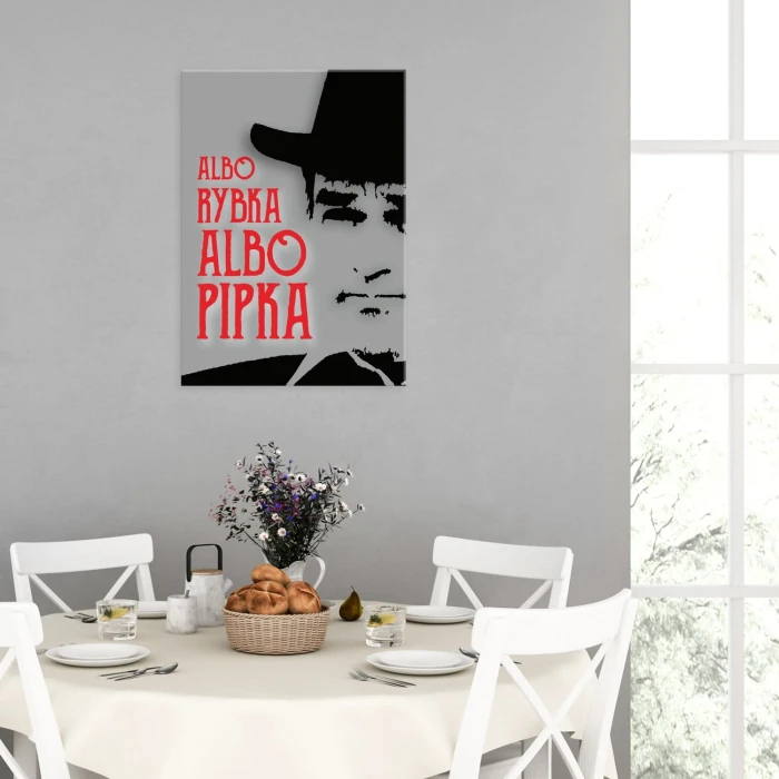 Plakat metalowy albo rybka albo pipka Prezent