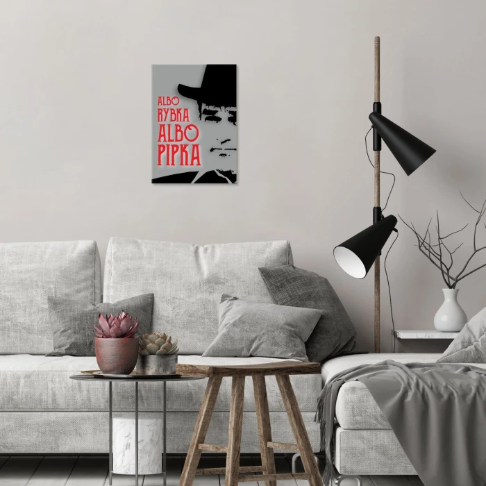 Plakat metalowy albo rybka albo pipka Prezent