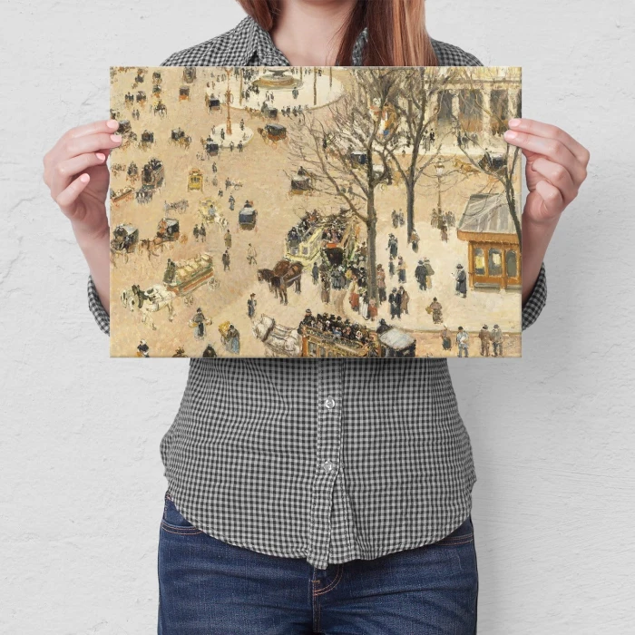 Plakat metalowy Place Theatre Pissarro Prezent