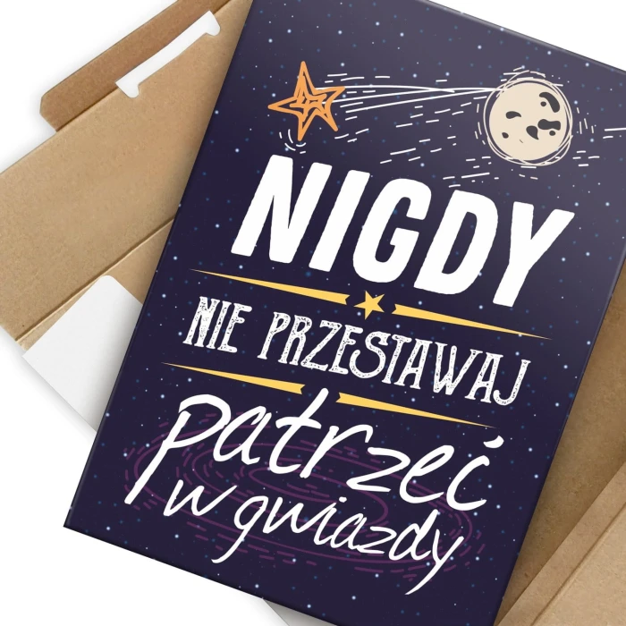 Plakat metalowy Patrz w gwiazdy Prezent