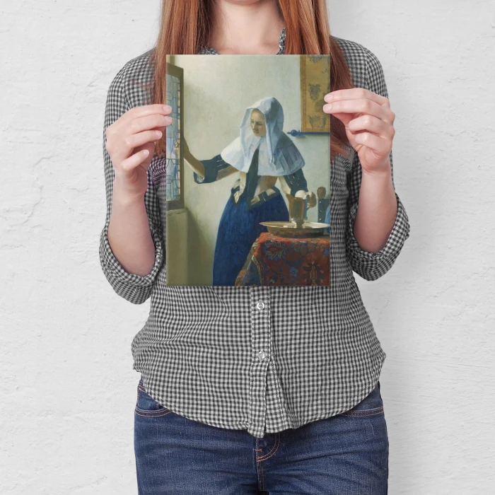 Poster metal Young woman Vermeer gift
