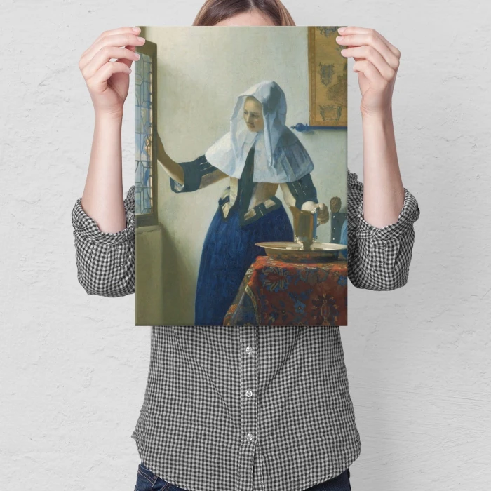 Poster metal Young woman Vermeer gift