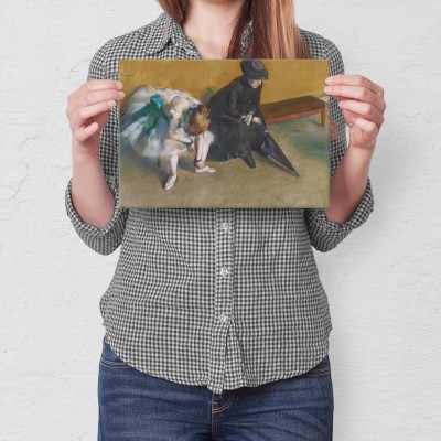 Poster metal Waiting Edgar Degas gift