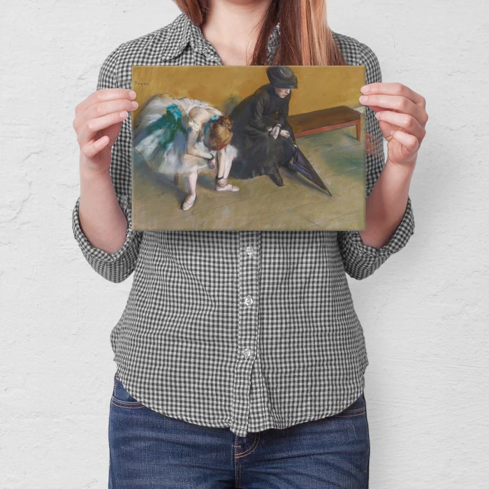 Poster metal Waiting Edgar Degas gift