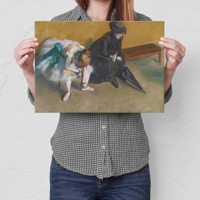 Poster metal Waiting Edgar Degas gift