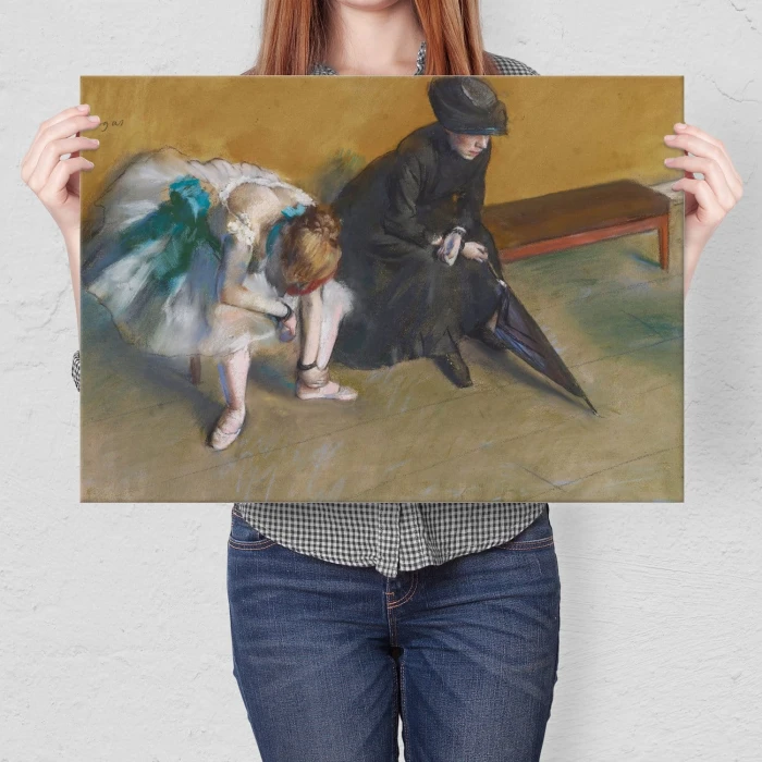 Poster metal Waiting Edgar Degas gift
