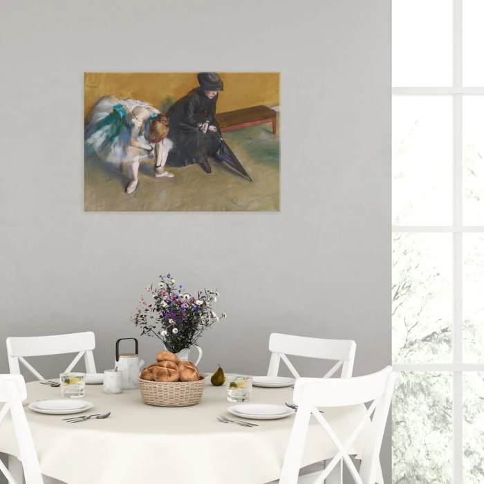 Poster metal Waiting Edgar Degas gift