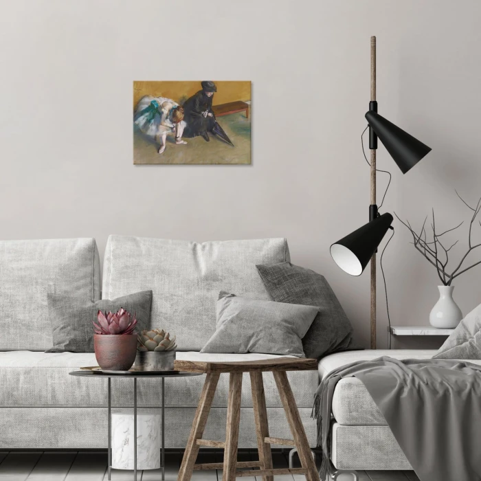 Poster metal Waiting Edgar Degas gift