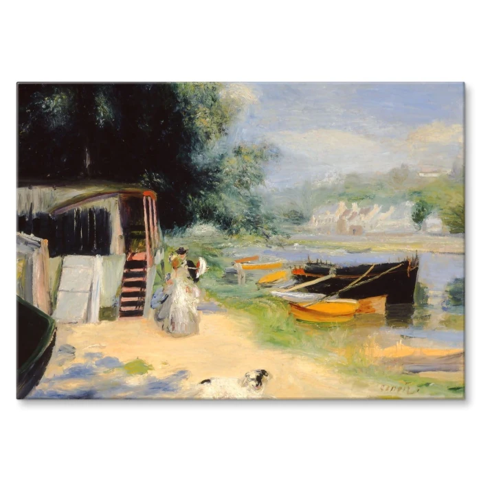 Poster metal View of bougival Renoir gift