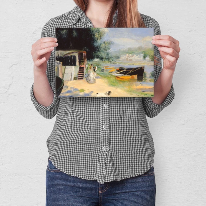 Poster metal View of bougival Renoir gift