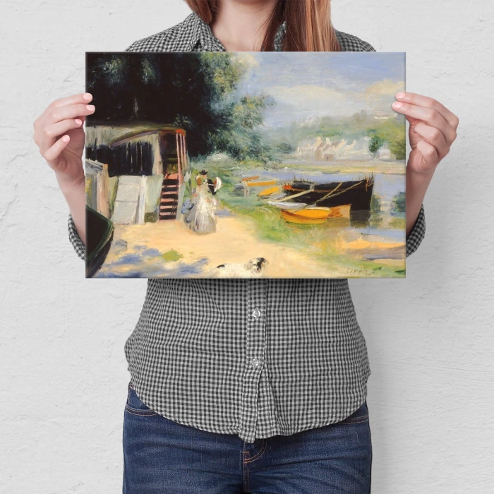 Plakat metalowy View of bougival Renoir Prezent