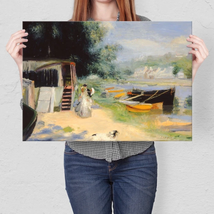 Poster metal View of bougival Renoir gift