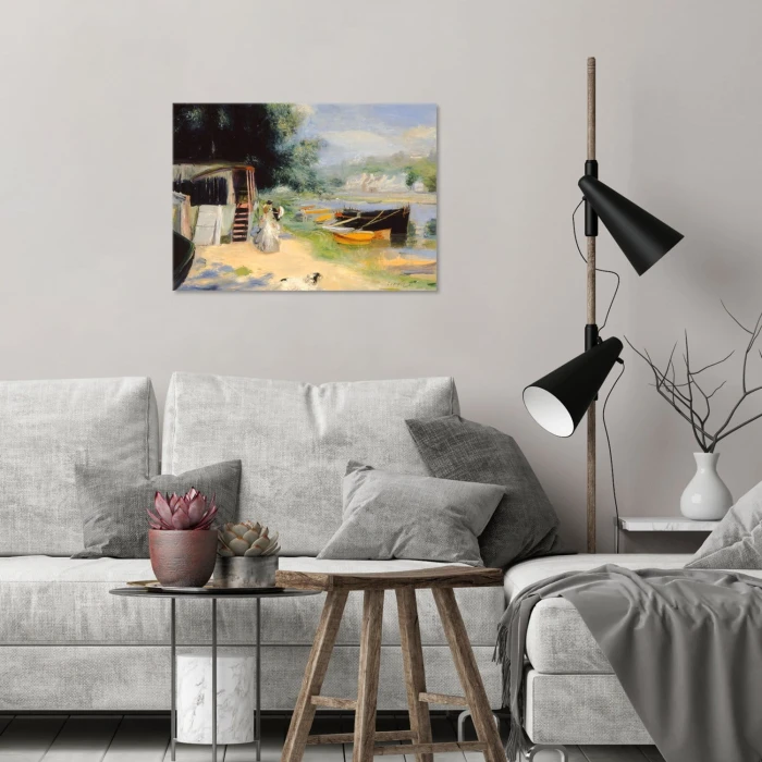 Plakat metalowy View of bougival Renoir Prezent