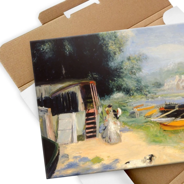 Plakat metalowy View of bougival Renoir Prezent