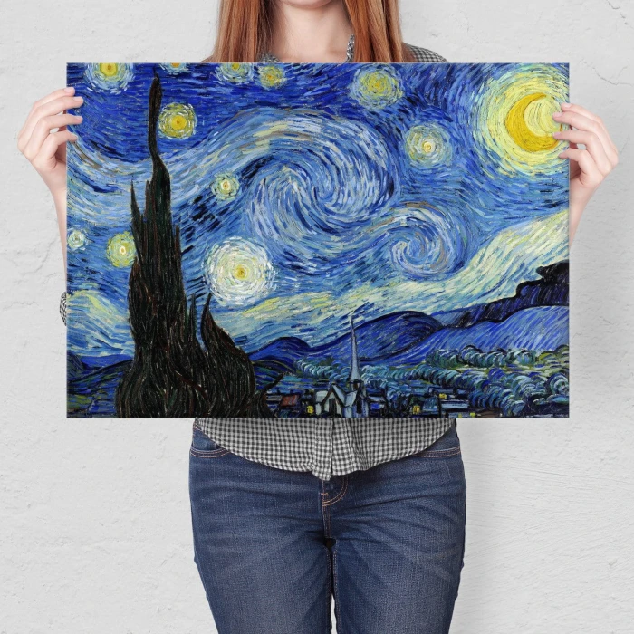 Poster metal Starry Night Van Gogh gift