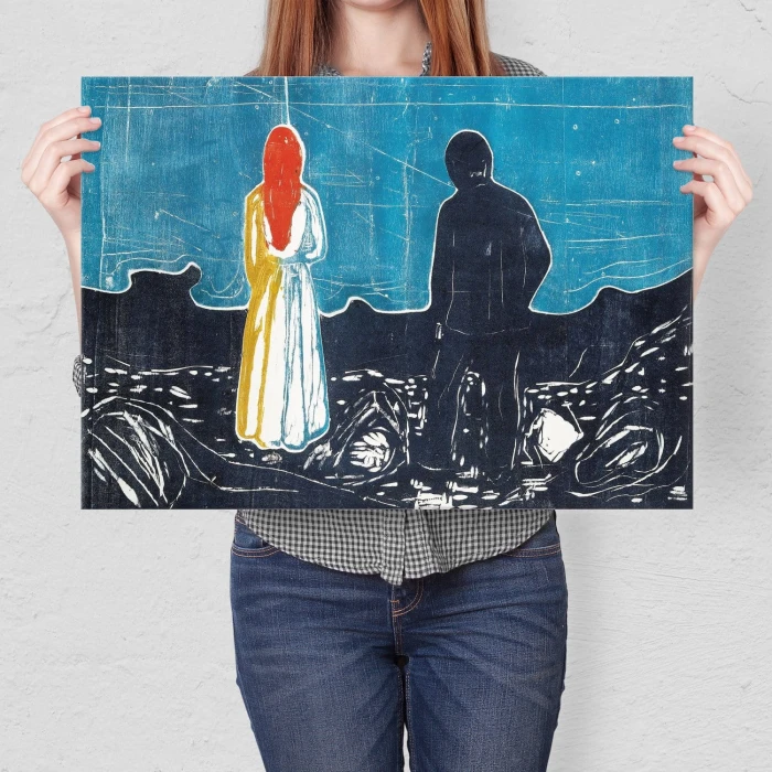 Plakat metalowy Two people Edvard Munch Prezent