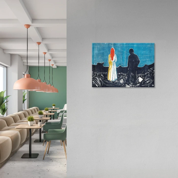 Plakat metalowy Two people Edvard Munch Prezent